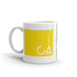 CA Cut Out Yellow Kaffa Mug