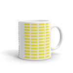 Yellow Grid Bars Kaffa Mug