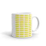 Yellow Grid Bars Kaffa Mug