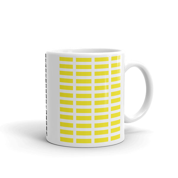 Yellow Grid Bars Kaffa Mug