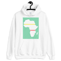 Africa Diagonal Lines GYR Unisex Hoodie Abyssinian Kiosk Fashion Cotton Apparel Clothing Gildan Original Art Green Yellow Red Ethiopia Ethiopian Flag