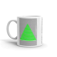 Black Green Lined Pyramid Kaffa Mug