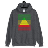 GYR Lined Pyramid Unisex Hoodie Abyssinian Kiosk Green Yellow Red Ethiopian FlagFashion  Cotton Apparel Clothing Gildan Original Art