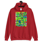 Dots Unisex Hoodie Bold Colors Abstract Art Abyssinian Kiosk Fashion Cotton Apparel Clothing Gildan Original Art