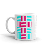 4 Lines Pink Cross Cyan Kaffa Mug