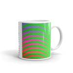 Purple to Red Streaks Green BG Kaffa Mug