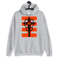 Black Cross Red Stripes Unisex Hoodie Ethiopian Coptic Orthodox Abyssinian Kiosk Christian Apparel Gildan Clothing