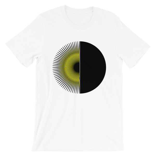 Black Yellow Half Star Half Circle Unisex T-Shirt Abyssinian Kiosk Fashion Cotton Apparel Clothing Bella Canvas Original Art