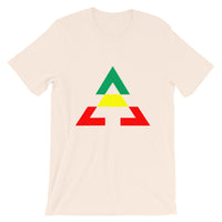 Pyramid GYR Unisex T-Shirt Pyramid RWB Unisex T-Shirt Bella Canvas Original Art Abyssinian Kiosk Fashion Cotton Apparel Clothing Triangle GYR Green Yellow Red Ethiopia Ethiopian Flag