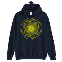 Yellow Cube Spokes Unisex Hoodie Abyssinian Kiosk Squares Bicycle Spokes Fashion Cotton Apparel Clothing Gildan Original Art 