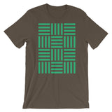 Lots of 4 Green Lines Unisex T-Shirt Abyssinian Kiosk Fashion Cotton Apparel Clothing Bella Canvas Original Art