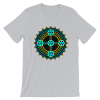 Black Cyan Yellow Cross Unisex T-Shirt Abyssinian Kiosk Ethiopian Coptic Orthodox Tewahedo Christian Bella Canvas Original Art Fashion Cotton Apparel Clothing