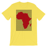 Black Squares Red Africa Unisex T-Shirt Map African Abyssinian Kiosk Fashion Cotton Apparel Clothing Bella Canvas Original Art