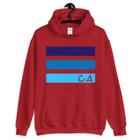 Blues CA Cutout Unisex Hoodie California State Abyssinian Kiosk Fashion Cotton Apparel Clothing Gildan Original Art