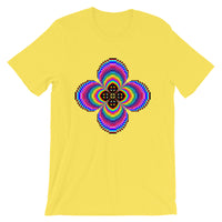 Psychedelic #9 Cross Black Unisex T-Shirt Trip Trippy Colorful Ethiopian Coptic Orthodox Abyssinian Kiosk Christian Bella Canvas Original Art Fashion Cotton Apparel Clothing