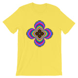 Psychedelic #9 Cross Black Unisex T-Shirt Trip Trippy Colorful Ethiopian Coptic Orthodox Abyssinian Kiosk Christian Bella Canvas Original Art Fashion Cotton Apparel Clothing