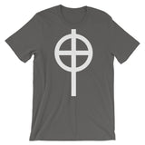 Circle Top White Cross Unisex T-Shirt Abyssinian Kiosk Ethiopian Coptic Orthodox Tewahedo Christian Bella Canvas Original Art Fashion Cotton Apparel Clothing