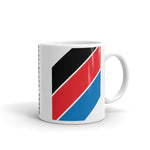 Black Red Blue Stripe Kaffa Mug