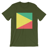 Green Yellow Red Triangle Square Unisex T-Shirt Abyssinian Kiosk Ethiopian Fashion Cotton Apparel Clothing Bella Canvas Original Art