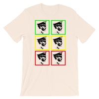 Pop Art GYR Haile Selassie Unisex T-Shirt Abyssinian Kiosk Emperor Rasta Rastafari Black Ethiopian Ethiopia Africa African Abyssinia Habesha History Military Uniform Art Portrait Vintage Reggae Bella Canvas Original Art Fashion Cotton Apparel Clothing