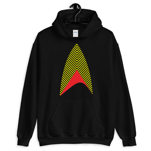 Sisko Kid Yellow Black Red Unisex Hoodie Cirroc Lofton Jake Sisko Star Trek Deep Space Nine Combadge Communicator Abyssinian Kiosk Gildan