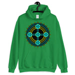 Black Cyan Yellow Cross Unisex Hoodie Abyssinian Kiosk Ethiopian Coptic Orthodox Tewahedo Christian Gildan Original Art Fashion Cotton Apparel Clothing