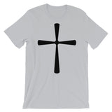 Black Solid Curved T Cross Unisex T-Shirt Abyssinian Kiosk Ethiopian Coptic Latin Christian Bella Canvas Original Art Fashion Cotton Apparel Clothing