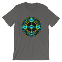 Black Cyan Yellow Cross Unisex T-Shirt Abyssinian Kiosk Ethiopian Coptic Orthodox Tewahedo Christian Bella Canvas Original Art Fashion Cotton Apparel Clothing