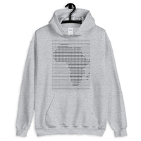 Africa Black Dashes Unisex Hoodie Abyssinian Kiosk Scantron Map Gildan Original Art Fashion Cotton Apparel Clothing