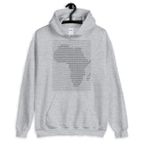 Africa Black Dashes Unisex Hoodie Abyssinian Kiosk Scantron Map Gildan Original Art Fashion Cotton Apparel Clothing