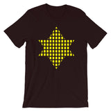Yellow Boxes Star of David Unisex T-Shirt Abyssinian Kiosk Rectangles Jewish Falasha Abyssinia Ethiopia Bella Canvas Original Art Fashion Cotton Apparel Clothing