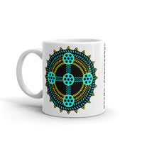 Black Cyan Yellow Cross Kaffa Mug