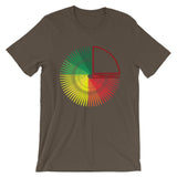 Green to Yellow to Red Star Unisex T-Shirt Abyssinian Kiosk Fashion Cotton Apparel Clothing Bella Canvas Original Art