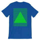Green Lined Pyramid Unisex T-Shirt Abyssinian Kiosk Fashion Cotton Apparel Clothing Bella Canvas Original Art
