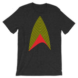 Sisko Kid Yellow Black Red Unisex T-Shirt Abyssinian Kiosk Cirroc Lofton Jake Sisko Star Trek Deep Space Nine Combadge Communicator Bella Canvas