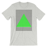 Black Green Lined Pyramid Unisex T-Shirt Abyssinian Kiosk Fashion Cotton Apparel Clothing Bella Canvas Original Art