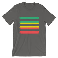 Green to Yellow to Red Bars Unisex T-Shirt Abyssinian Kiosk Ethiopia Fashion Cotton Apparel Clothing Bella Canvas Original Art