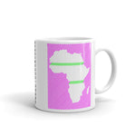 Africa Diagonal Lines Magenta Green Kaffa Mug