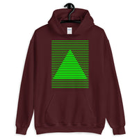 Green Lined Pyramid Unisex Hoodie Abyssinian Kiosk Fashion Cotton Apparel Clothing Gildan Original Art