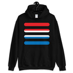 Red White Blue Bars Unisex Hoodie Abyssinian Kiosk America Fashion Cotton Apparel Clothing Gildan Original Art