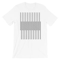 Black Slanted Squares Unisex T-Shirt Trickling Down Abyssinian Kiosk Fashion Cotton Apparel Clothing Bella Canvas Original Art