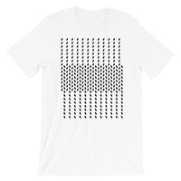 Black Slanted Squares Unisex T-Shirt Trickling Down Abyssinian Kiosk Fashion Cotton Apparel Clothing Bella Canvas Original Art