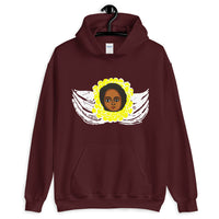 Yellow White Angel Unisex Hoodie Traditional Ethiopian with Feathers and Wings Abyssinian Kiosk Ethiopian Gildan Original Art Fashion Cotton Apparel Clothing