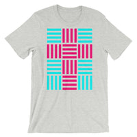 4 Lines Pink Cross Cyan Unisex T-Shirt Abyssinian Kiosk Christian Bella Canvas Original Art Fashion Cotton Apparel Clothing