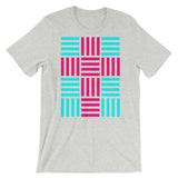 4 Lines Pink Cross Cyan Unisex T-Shirt Abyssinian Kiosk Christian Bella Canvas Original Art Fashion Cotton Apparel Clothing