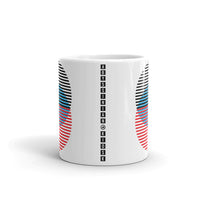 Black Blue Red Lined Circles Kaffa Mug