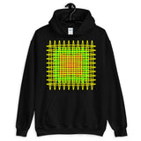 Yellow Green Red Ellipses Unisex Hoodie Abyssinian Kiosk Fashion Ellipses Inside Ellipses Cotton Apparel Clothing Gildan Original Art