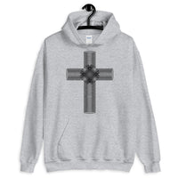 Black Ellipse Cross Unisex Hoodie Abyssinian Kiosk Christian Jesus Religion Cross Gildan Original Art Fashion Cotton Apparel Clothing