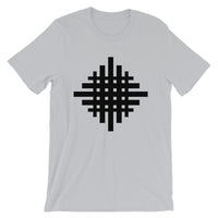 Black Weaved Cross Unisex T-Shirt Abyssinian Kiosk Equal Armed Cross Fashion Cotton Apparel Clothing Bella Canvas Original Art