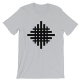 Black Weaved Cross Unisex T-Shirt Abyssinian Kiosk Equal Armed Cross Fashion Cotton Apparel Clothing Bella Canvas Original Art